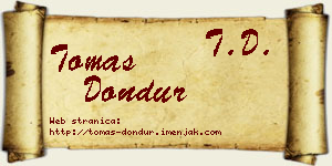 Tomas Dondur vizit kartica